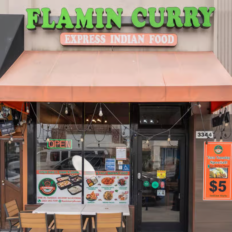 Flamin Curry Long Beach Storefront